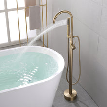 Load image into Gallery viewer, Single Handle Floor Mounted Clawfoot Tub Faucet
