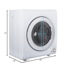 Load image into Gallery viewer, 2.65 Cu.Ft Compact  Laundry Dryer, 9 LBS Capacity Compact Tumble Dryer with 1400W Drying Power, Easy Control Clothes Dryer
