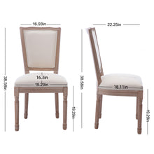 Load image into Gallery viewer, HengMing Upholstered Fabrice French Dining  Chair,Set of 2,Beige
