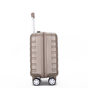 Pure PC 16" Hard Case Luggage Computer Case With Universal Silent Aircraft Wheels Gold