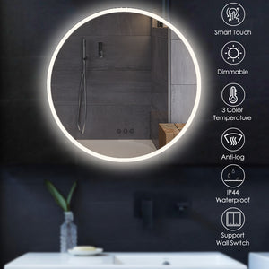 26 inch Acrylic LED Round mirror make up mirror,bathroom,bedroom