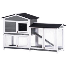 Load image into Gallery viewer, TOPMAX Upgraded Pet Rabbit Hutch Wooden House Chicken Coop for Small Animals, Gray
