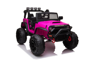 JEEP Double Drive Children Ride- on Car With 40W*2 12V9AH*1 Battery,Parent Remote Control ,Electron assisted steering wheel， Foot Pedal ，Led lights,music board with USB/bluetooth/MP3/music/ volume