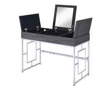 Load image into Gallery viewer, ACME Saffron Vanity Desk in Black Oak &amp; Chrome 90317
