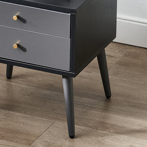 Modern Nightstand with 2 Drawers, Suitable for Bedroom/Living Room/Side Table (Dark Grey)
