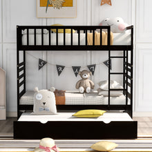 Load image into Gallery viewer, Orisfur. Twin Bunk Beds for Kids with Safety Rail and Movable Trundle bed
