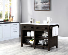 Load image into Gallery viewer, ACME Darwid Kitchen Island in Marble Top Top &amp; Espresso Finish AC00306

