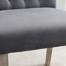 Load image into Gallery viewer, NEW Set Of Two (2) GREY upholstery dining chairs velvet tufted fabric button Camran High Back Velvet Charcoal Tufted
