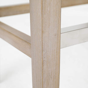 BTEXPERT Quail Wooden Linen Tufted Counter 27" Bar Stool, Accent Nail Trim Barstool Set of 2