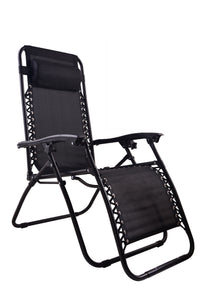 Zero Gravity Chair Case Lounge Outdoor Patio Beach Yard Garden With Utility Tray Cup Holder Black