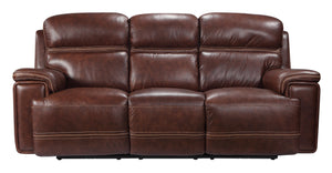 Genuine Top Grain Leather Sofa recliner, electric motion dual power reclining sofa w/ Power Headrest