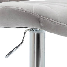 Load image into Gallery viewer, Premium Nedaa Velvet Modern Upholstered Dining Adjustable Height 36-44&quot; High Back Stool Bar Chairs, Set of 2 Pack Grey Velvet
